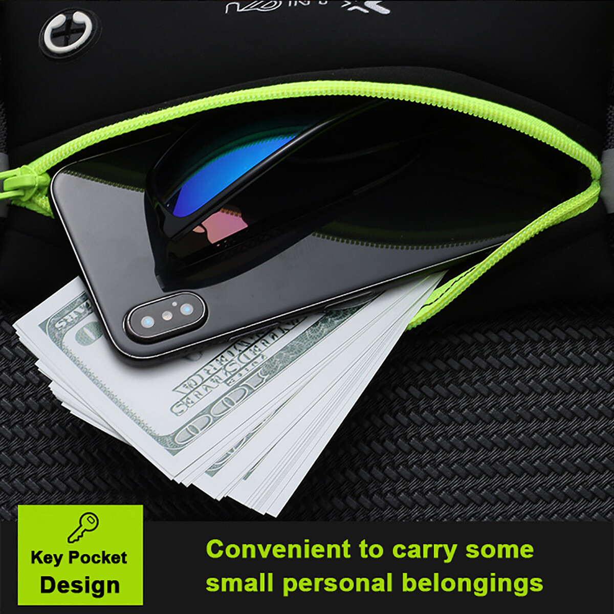 Running Cycling Belt Waist Pack Bag With Water Bottle Sports Fitness Phone Pouch