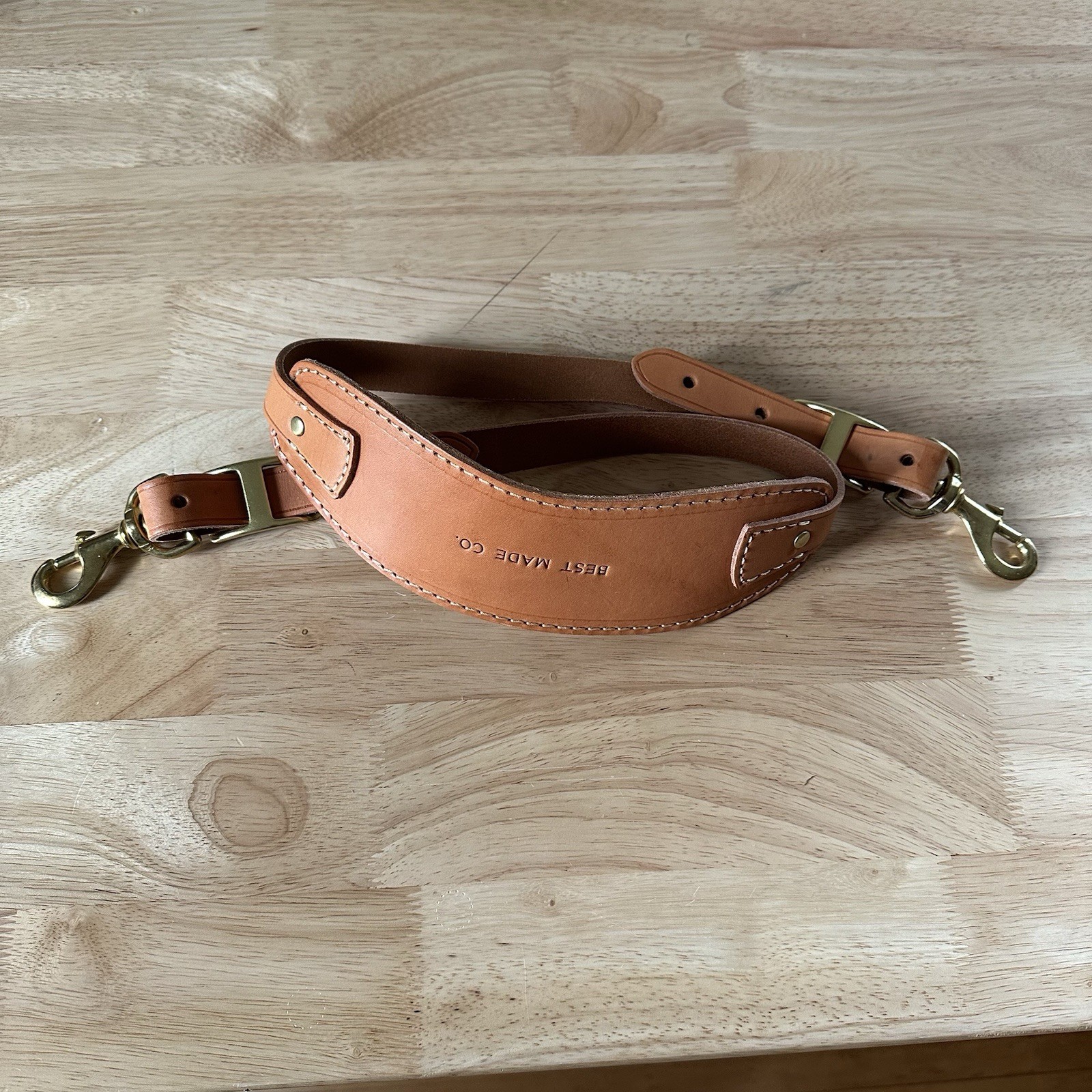 Best Made Co. Leather Duffle Bag Made in USA Natural Vegetable Tan NWT Rare 35L