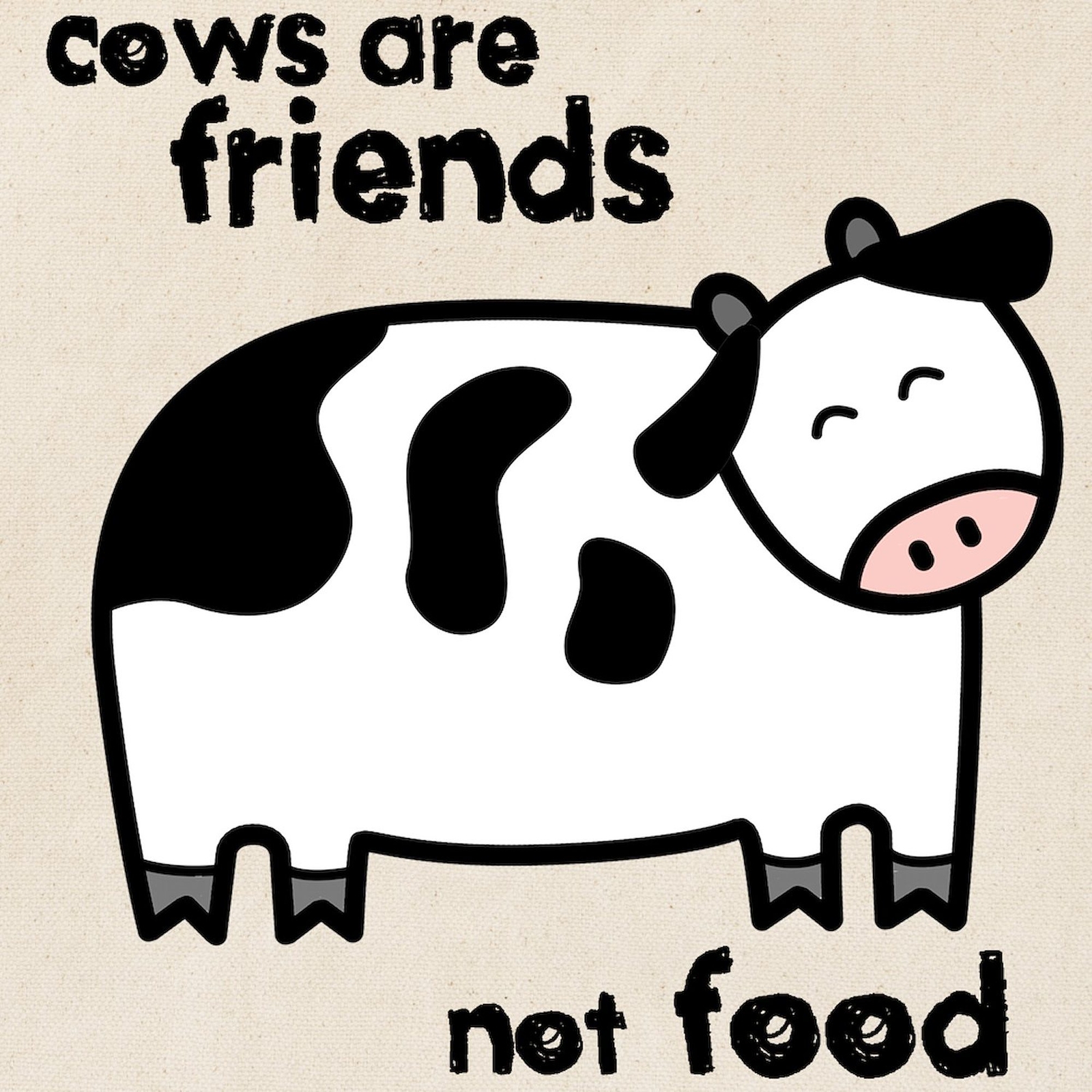 CafePress Cows Are Friends Tote Bag (347551779)
