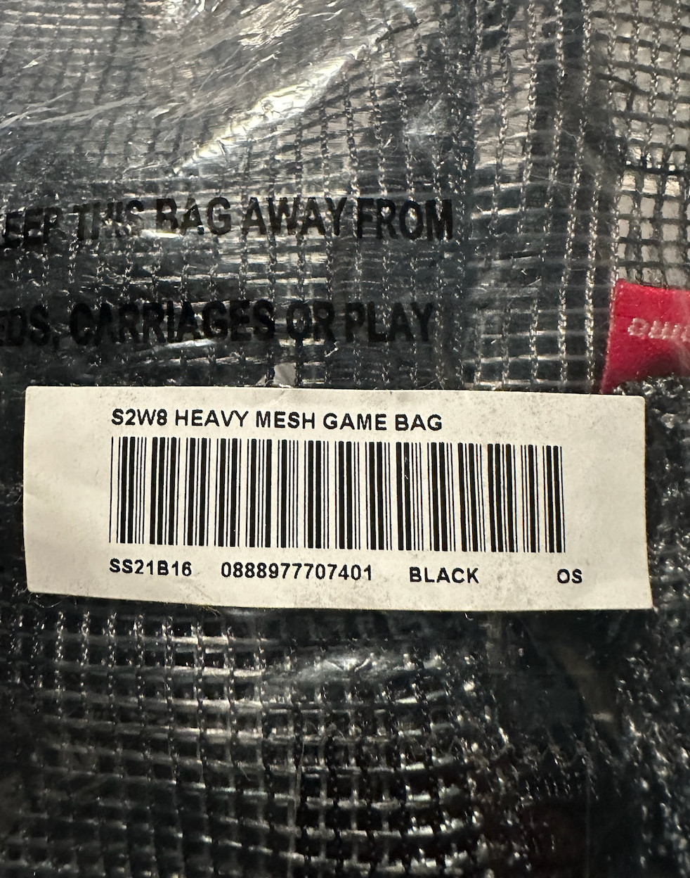 NWT Supreme South2 West8 Heavy Mesh Game Bag – Black