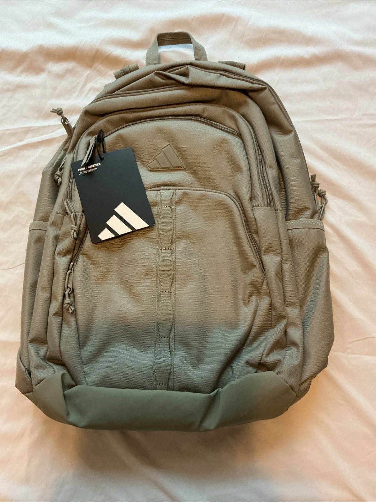 Adidas Prime 7 Backpack Silver Pebble Gray, fits 17″ Laptop, Loadspring Straps