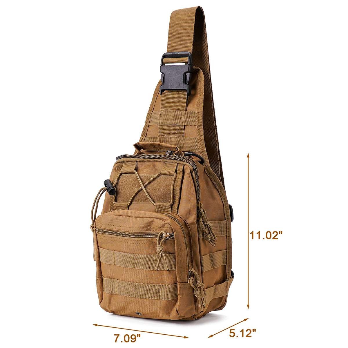 Mens Outdoor Shoulder Chest Bag Military Tactical Backpack Travel Camping Hiking