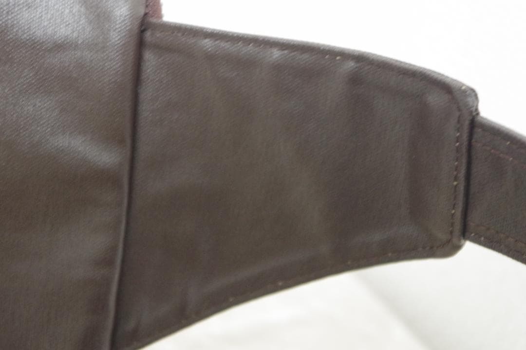 Authentic Yoshida Kaban PORTER Brown Leather Body Waist Bag 18cm x 29cm SizeYo