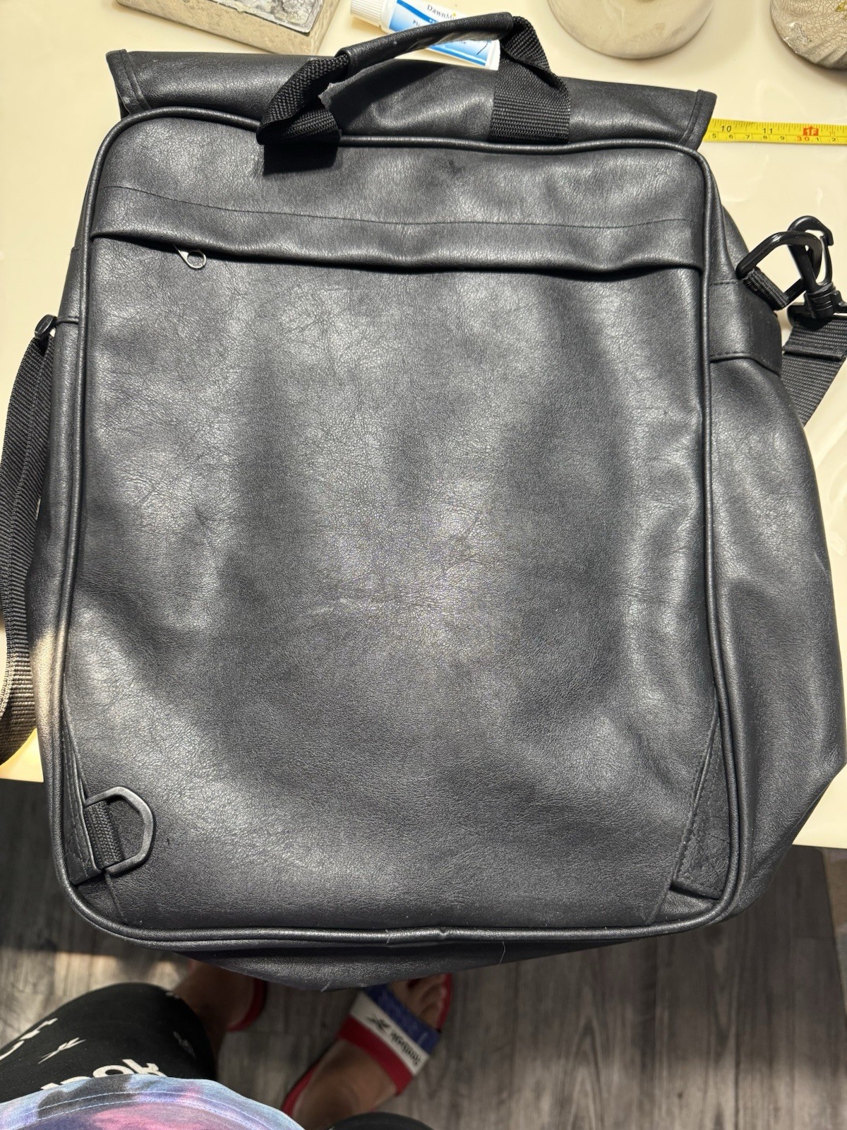 🔥Leeds Bausch & Lomb Leather Laptop PC Bag 15”x 12” x 4”