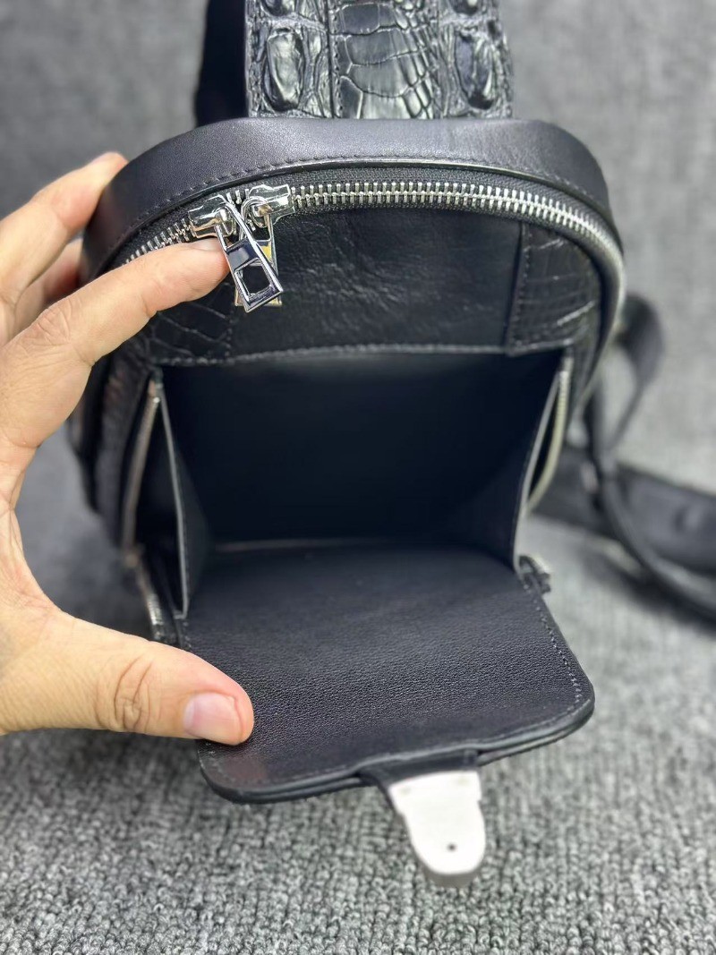 Handcrafted Croco leather + Fish Leather +Cow leather crossbody bag