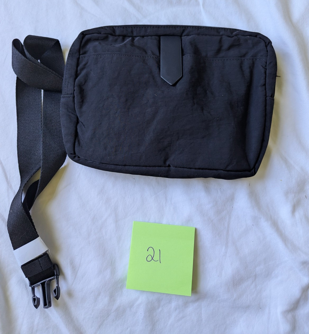 Thirty-One Out and About Sling Bag Black Nylon Convertible Hip Belt Bag
