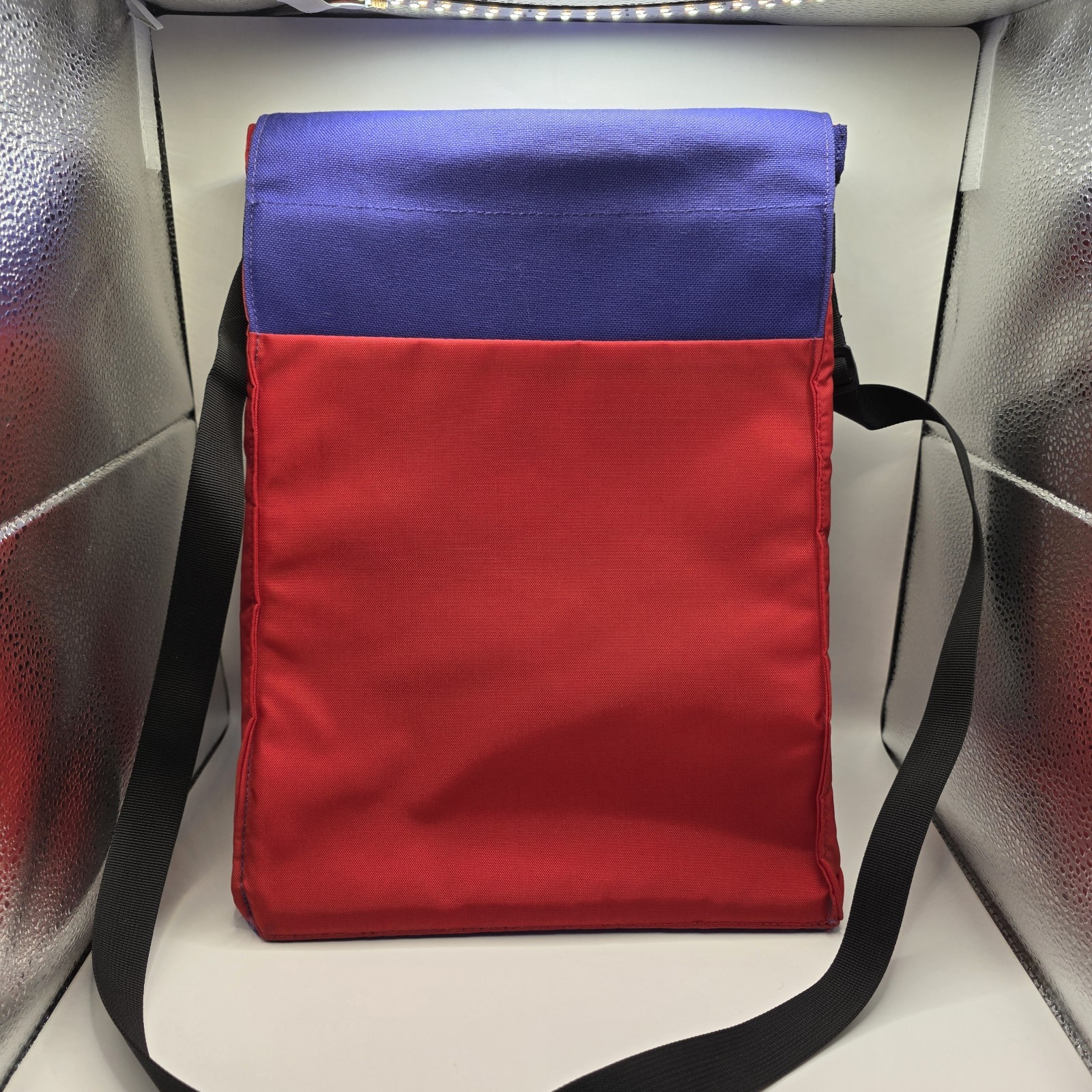 Vintage Kelty Over The Shoulder Roll Top Lunchbag Blue/Red 80’s