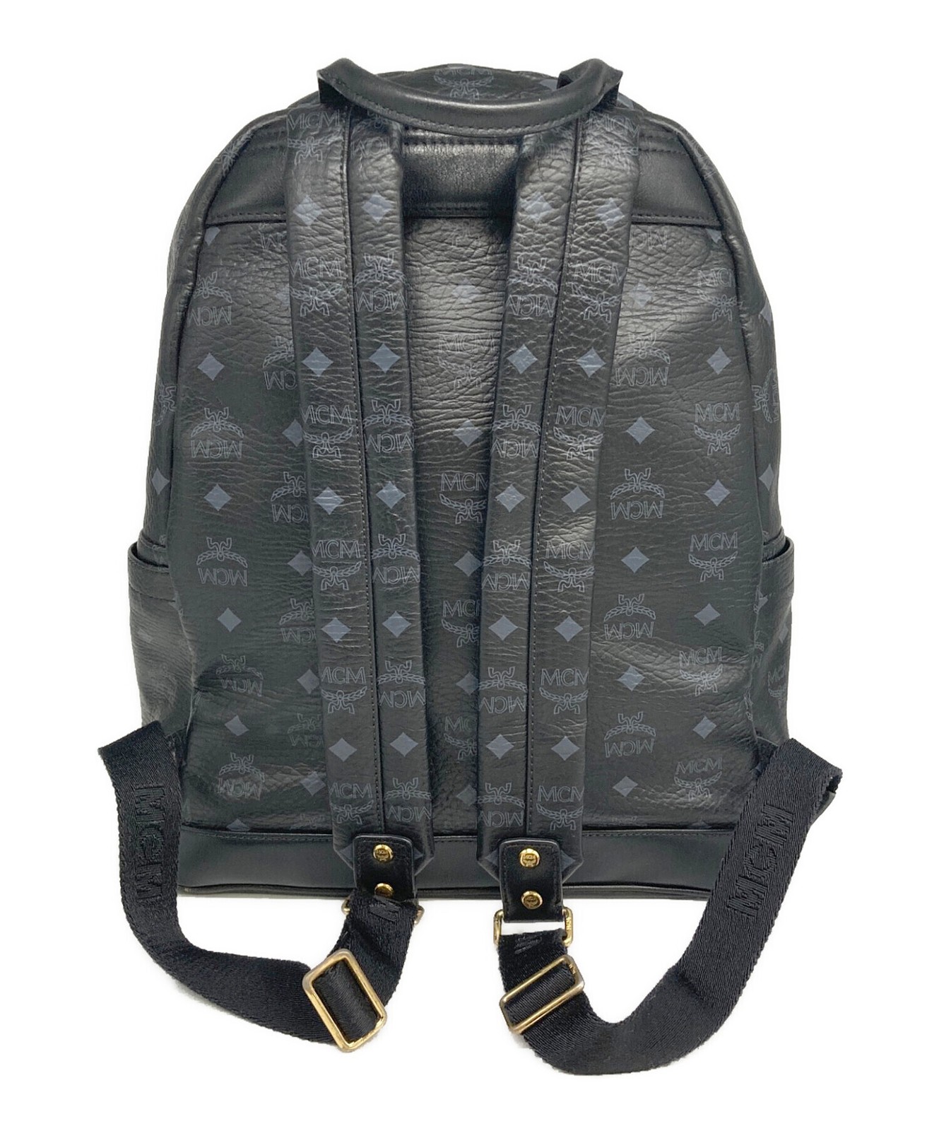 MCM Mens Black Studded Logo Backpack MMK3AVE18BK001 Korea 42cm 40cm 14cm