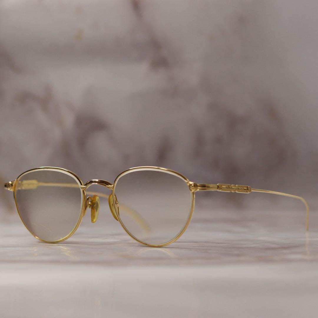 Junior Gaultier Vintage Oval Sunglasses Gold Y2K Eyewear