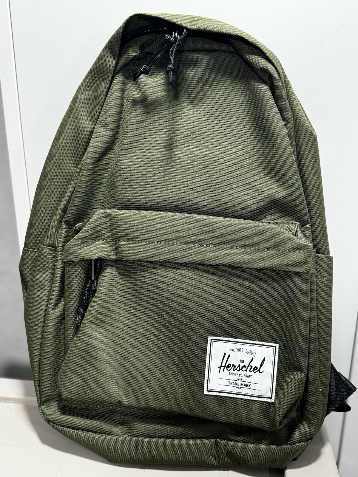 Herschel Olive Green Backpack Adjustable Strap Pockets Classic Solid Men Travel