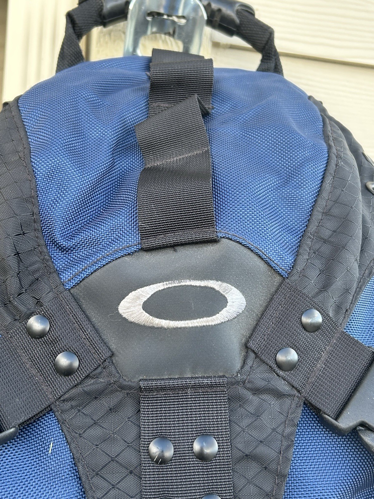Vintage Y2K OAKLEY ICON Tactical Rucksack BACKPACK Blue + Black