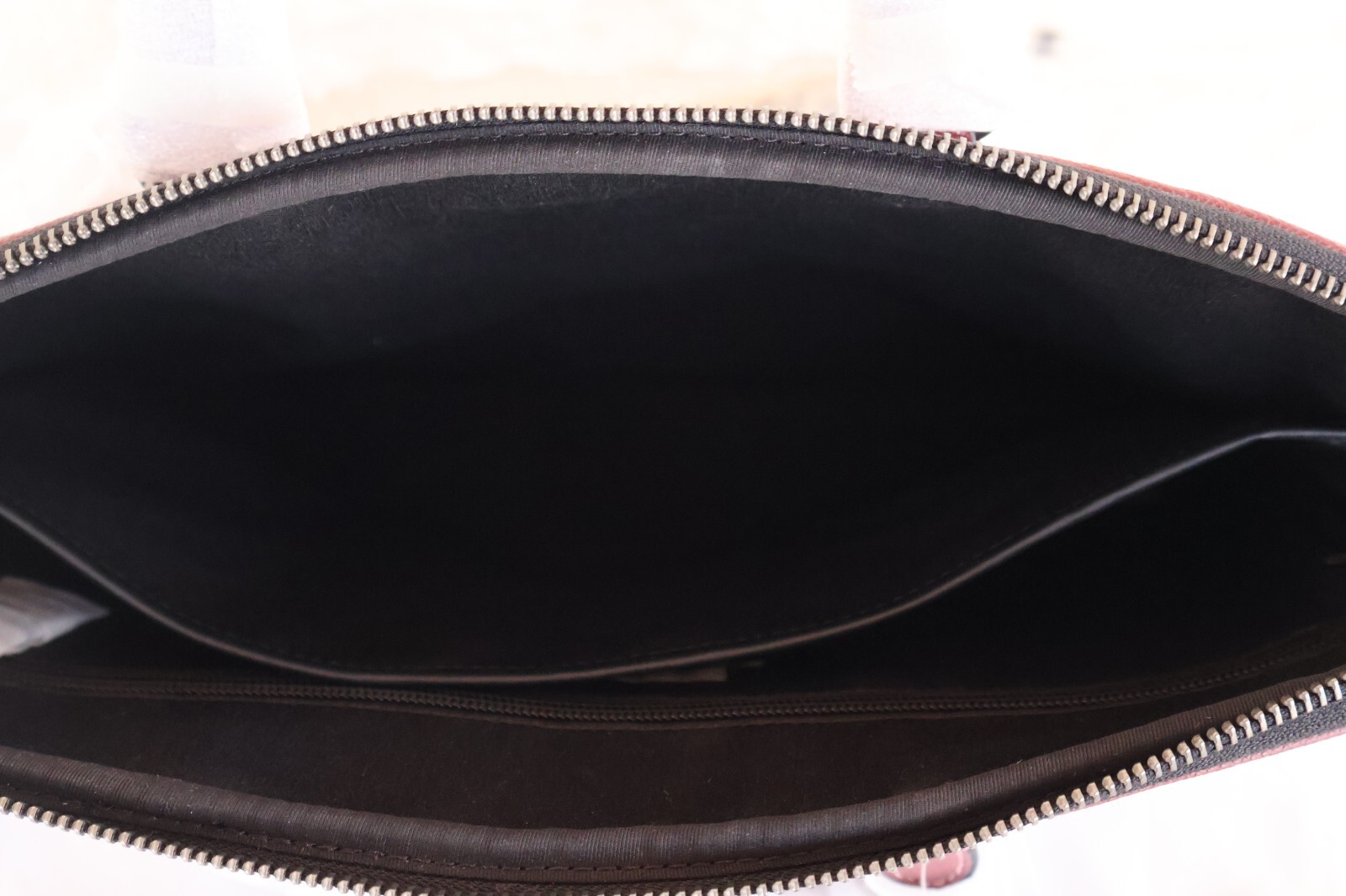 NEW Coach Liam Compact Leather Briefcase Slim Unisex WINE/black nickel Dust bag