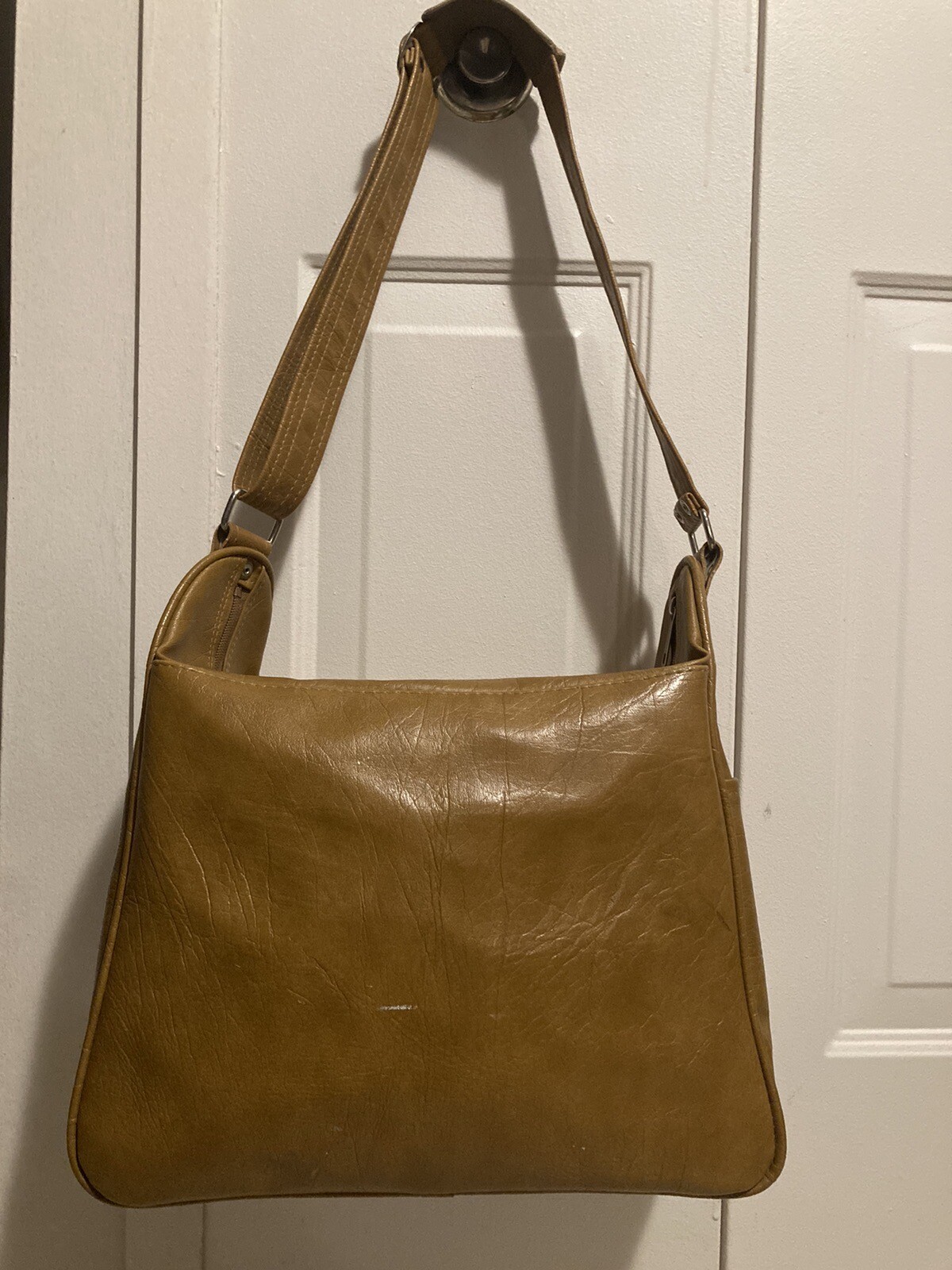 Vintage Samsonite Silhouette Brown Leather Carry-On Travel Shoulder Bag Satchel