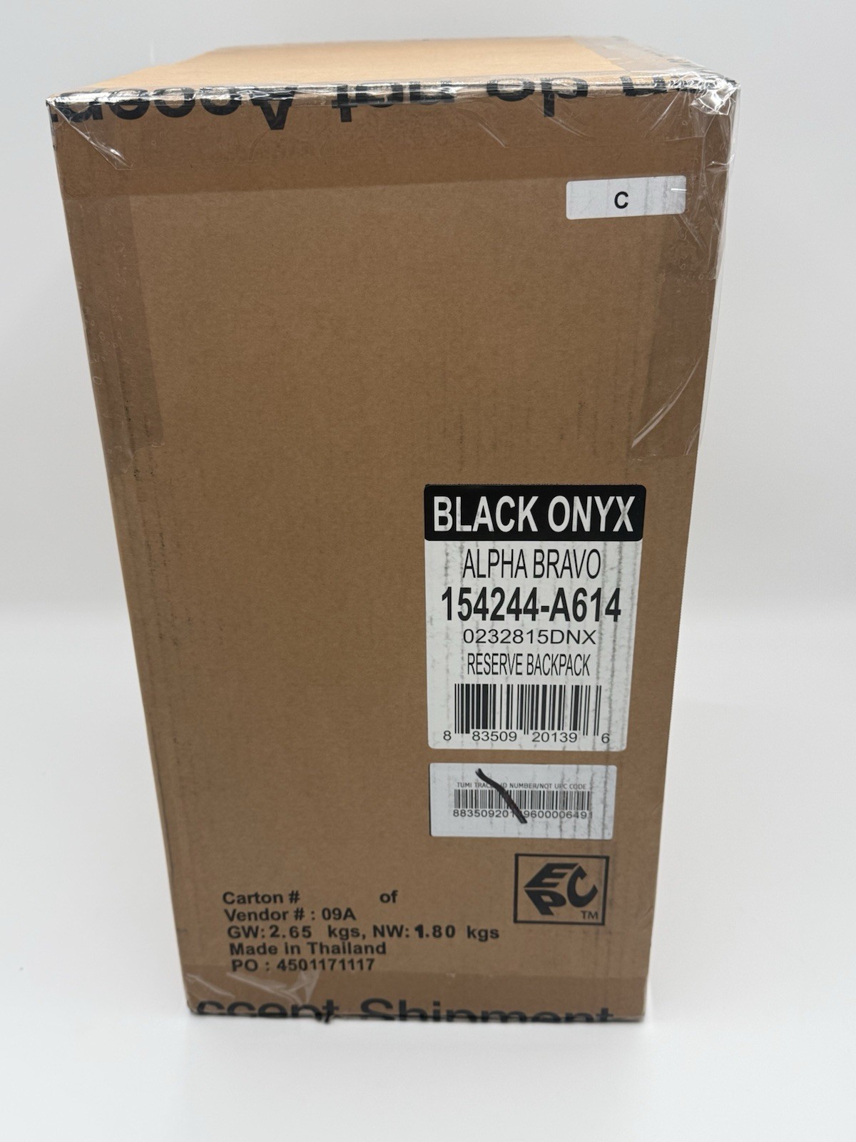 TUMI Alpha Bravo Reserve Backpack Black Onyx Ballistic Nylon Bag NWT $725