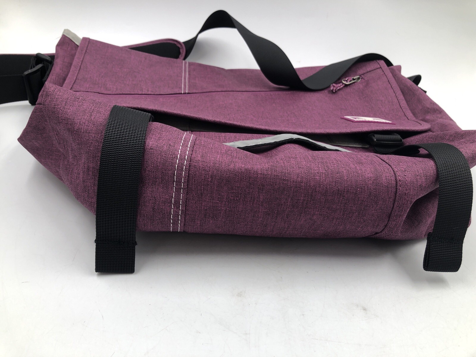 Oiwas Messenger Bag ~ Purple Canvas Satchel ~ 16” x 5” x 13” ~ NWOT