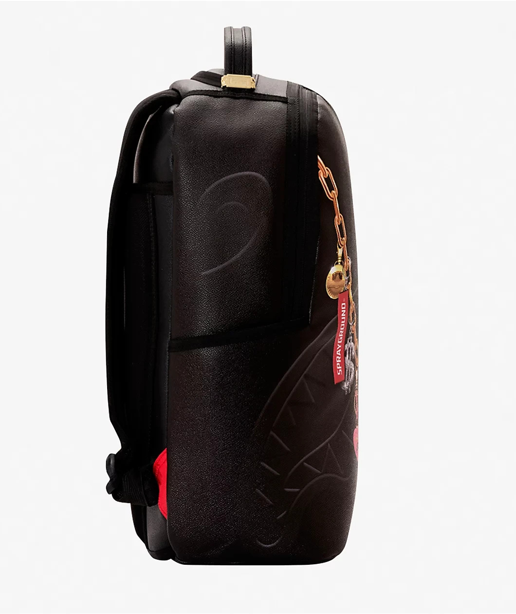 Sprayground Hanging Designer Charms Backpack🔥New Black Bookbag Large School Bag