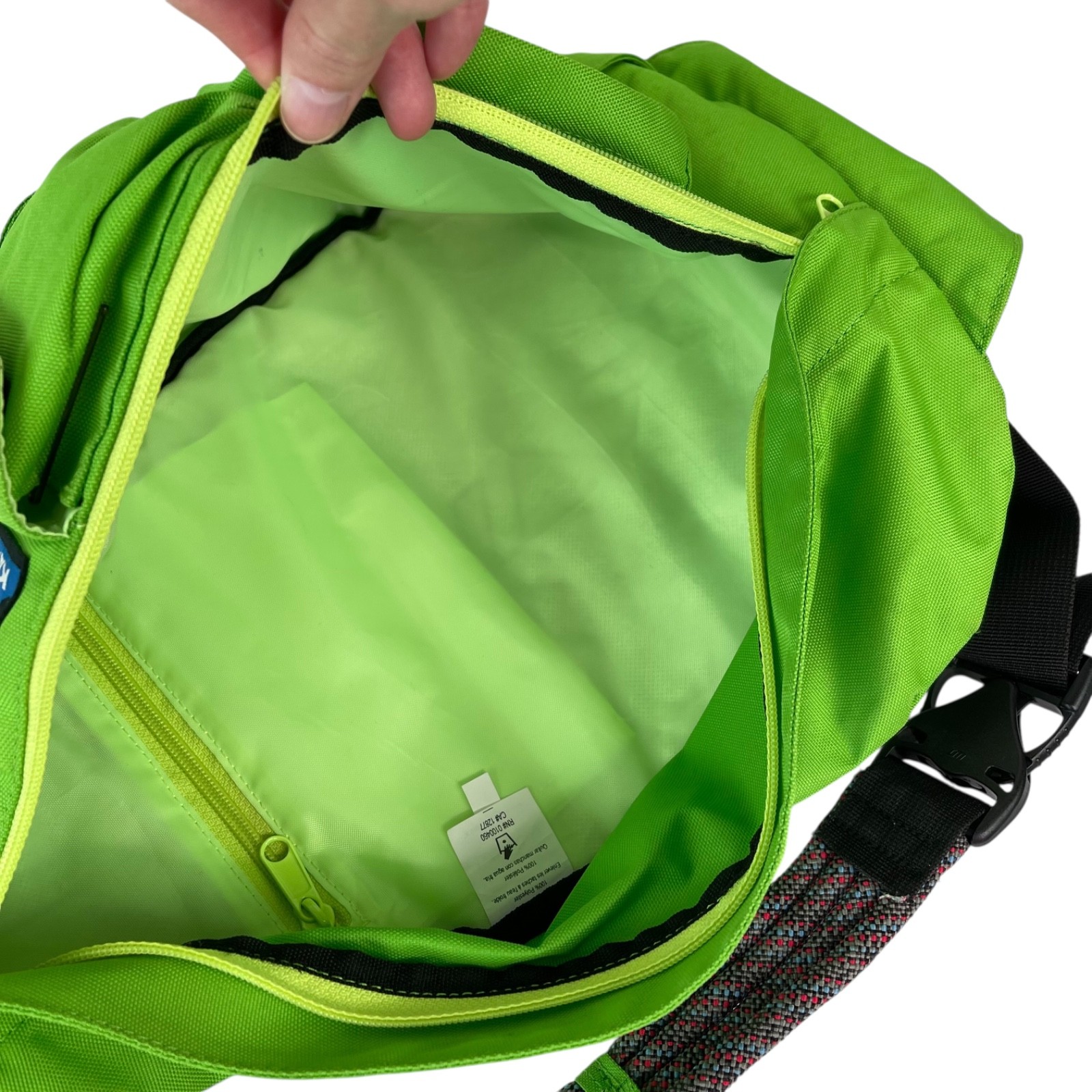 KAVU Rope Bag Sling Backpack Lime Green Crossbody Shoulder Daypack Unisex