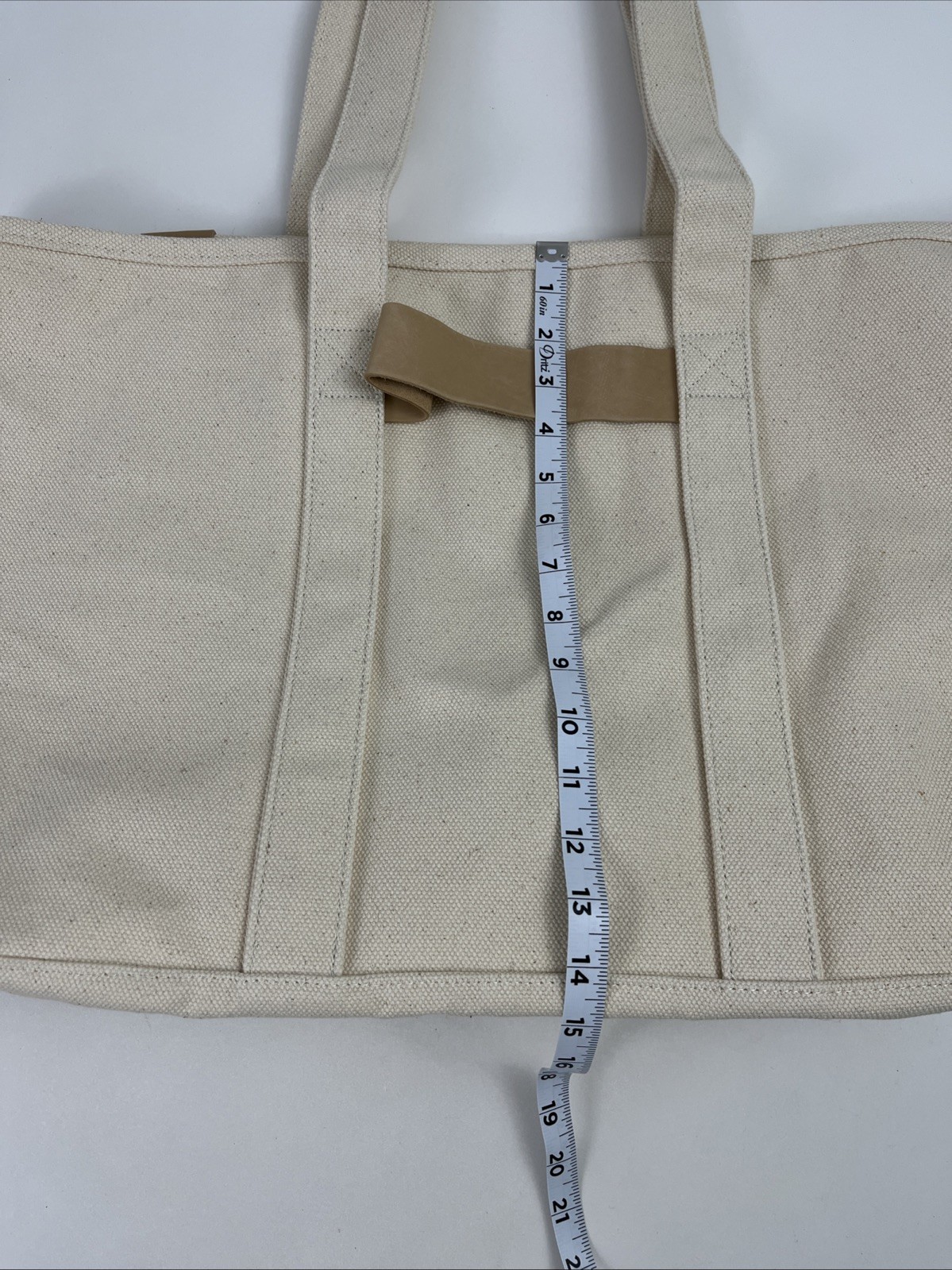 X-Large DULUTH Trading Canvas Travel Bag Weekender Shoulder Tote Beige Cream New