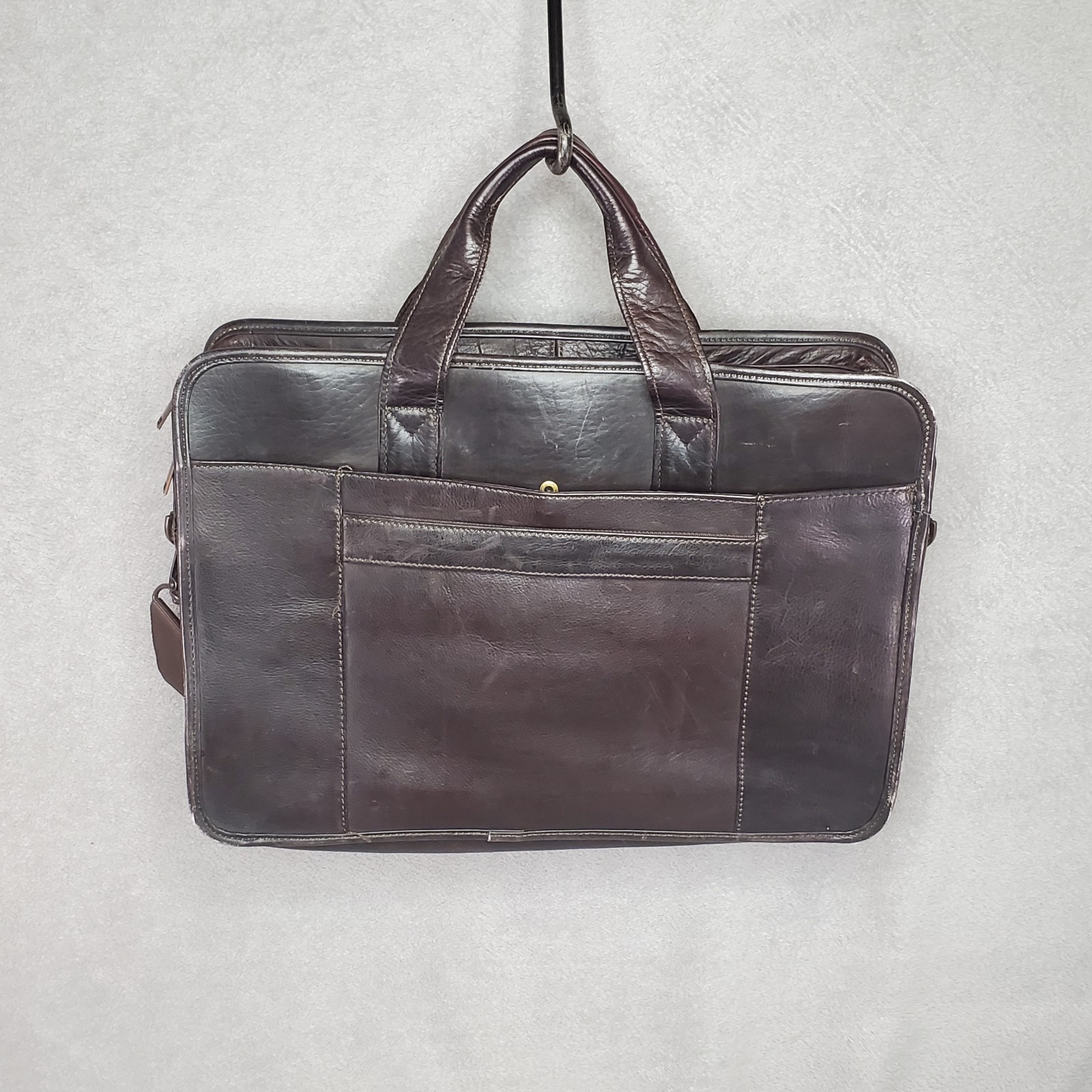 Wilsons Leather Brown Genuine Leather Briefcase Laptop Messenger Bag Travel
