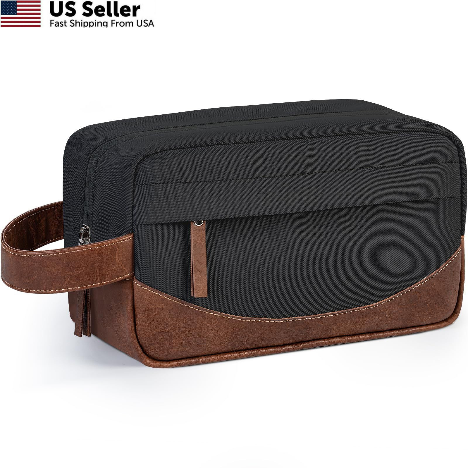 Ezday Travel Toiletry Bag for Men, Hanging Organizer, Medium, Black