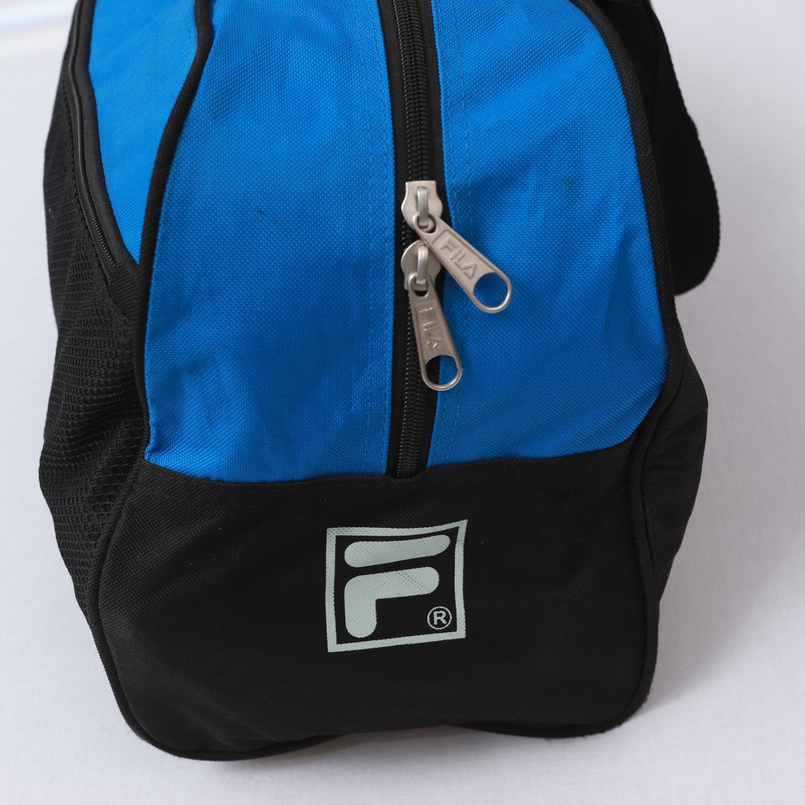 VTG FILA Blue Black Duffle Polyester Bag