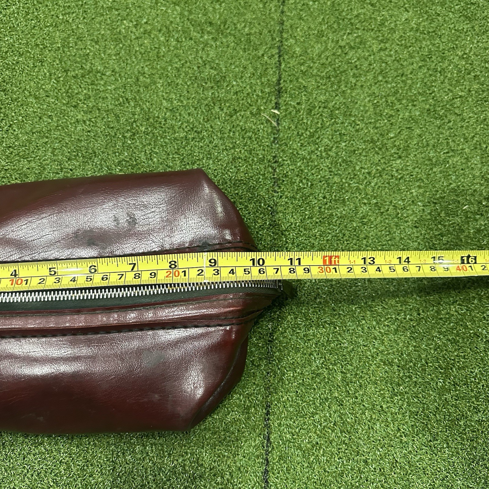 Vintage Bosca Style Kashmere Utili-Kit Mens Leather Bag Brown Leather Case