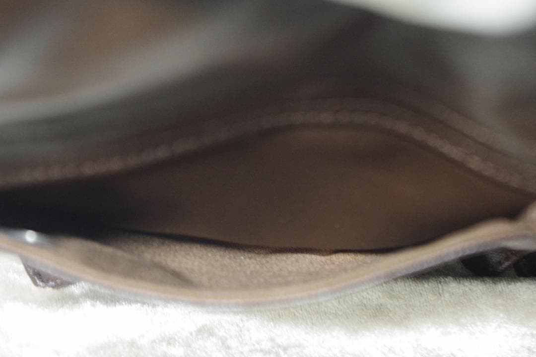Authentic Yoshida Kaban PORTER Brown Leather Body Waist Bag 18cm x 29cm SizeYo