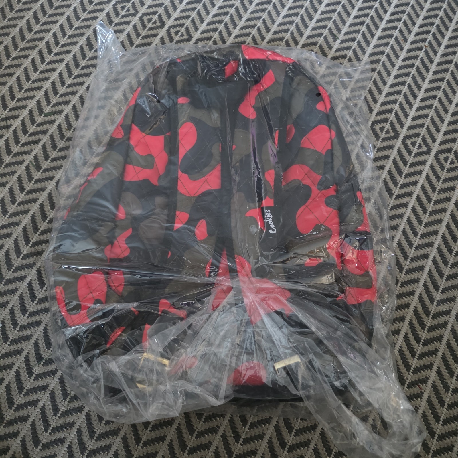 Cookies V3 Quilted Nylon Camo Red Backpack