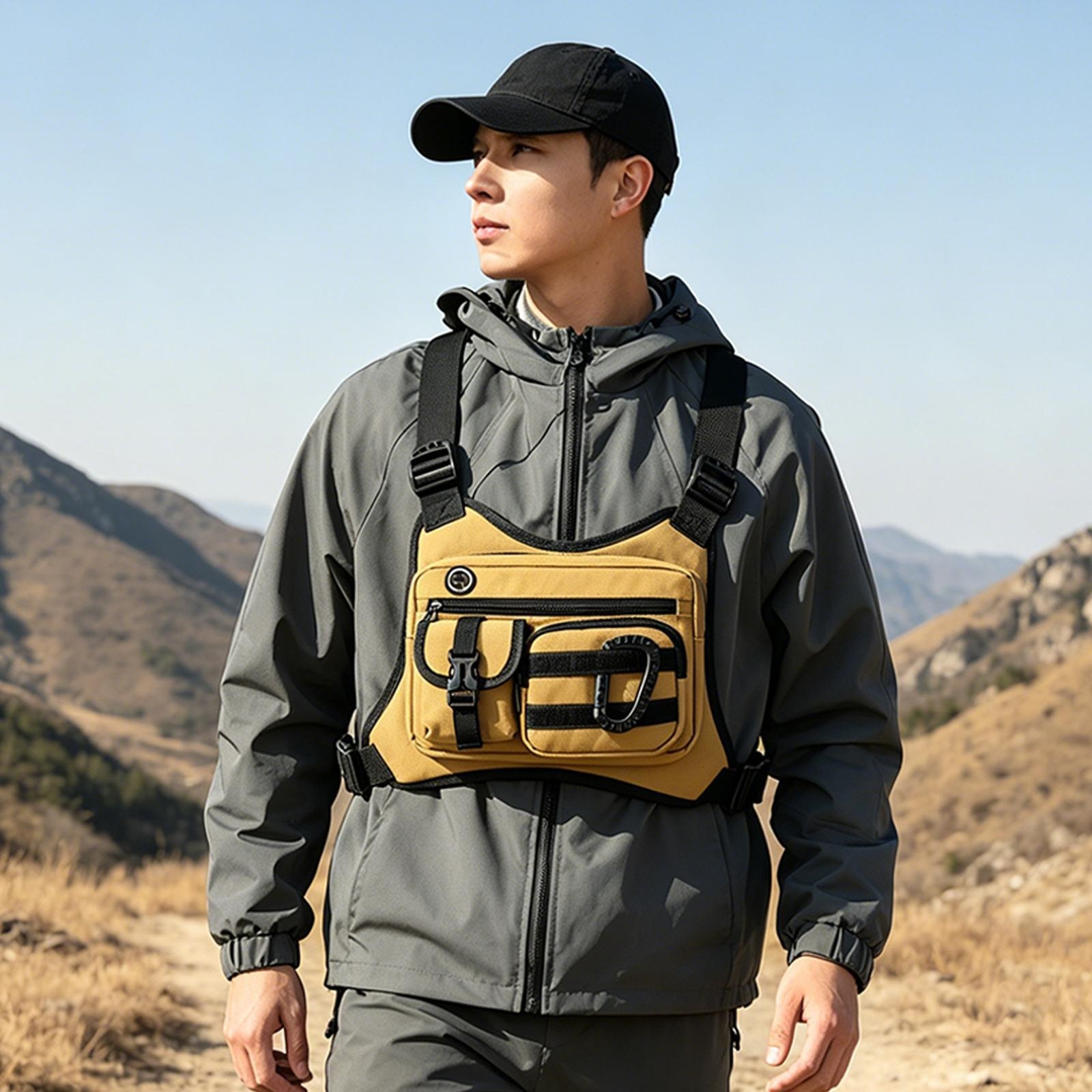 Outdoor Travel Adjustable Chest Pack Sports Running Vest Bag New