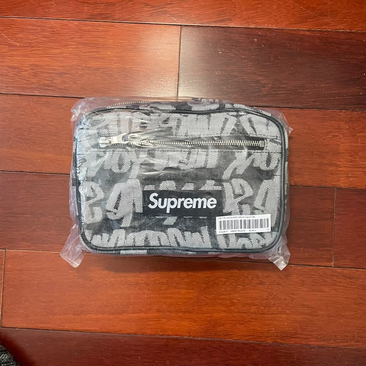 *Sold Out* Supreme Fat Tip Jacquard Denim Waist Bag [Black/SS22][100% Authentic]