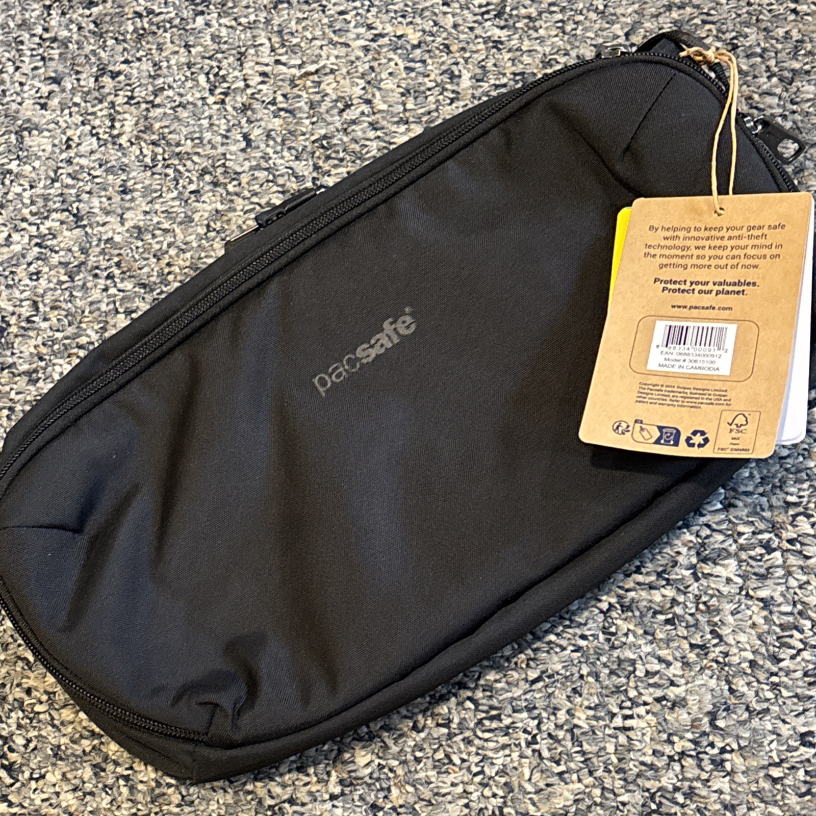 Pacsafe V 30615 Tech Metrosafe X Anti-Theft Urban SLING Crossbody Bag Black NWT