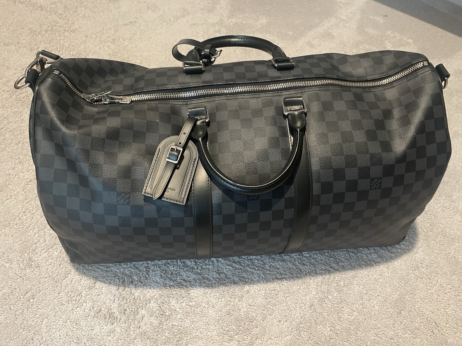 Louis Vuitton Men’s Keepall Bandoulière 55 Duffle Bag Canvas/Leather