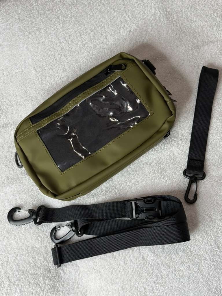 Trendy men’s shoulder bag, small square fashion-brand bag, men’s business bag