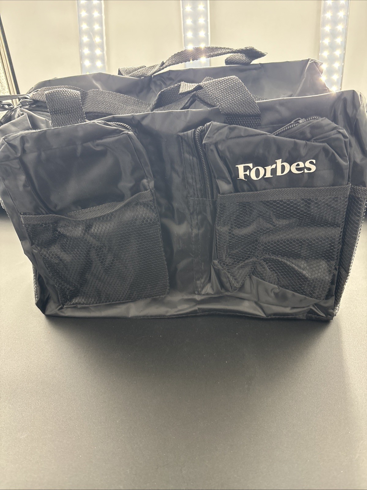 FORBES CAPITALIST TOOL Small Wall Street Finance Banker Black 14″ Duffle Gym Bag