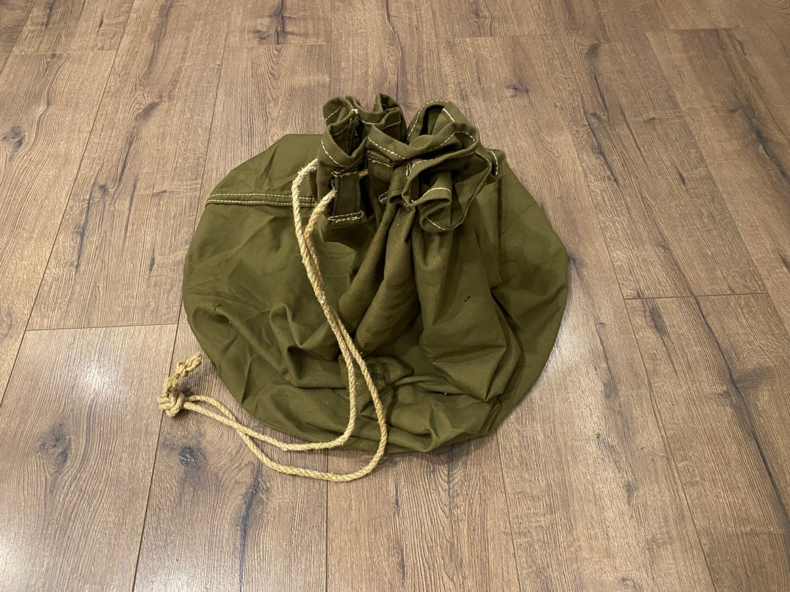 VINTAGE ALBANIA HUGE SOLDIER GREEN BAG SACK ARMY MILITARY COMMUNIST ERA #0535