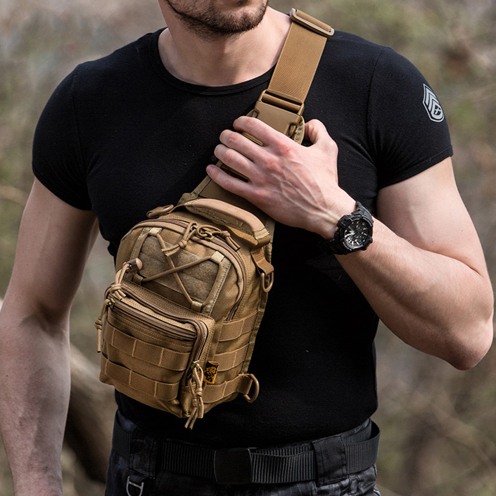 Outdoor Tactical Sling Bag Crossbody Pack Military MOLLE Chest Shoulder Backpack