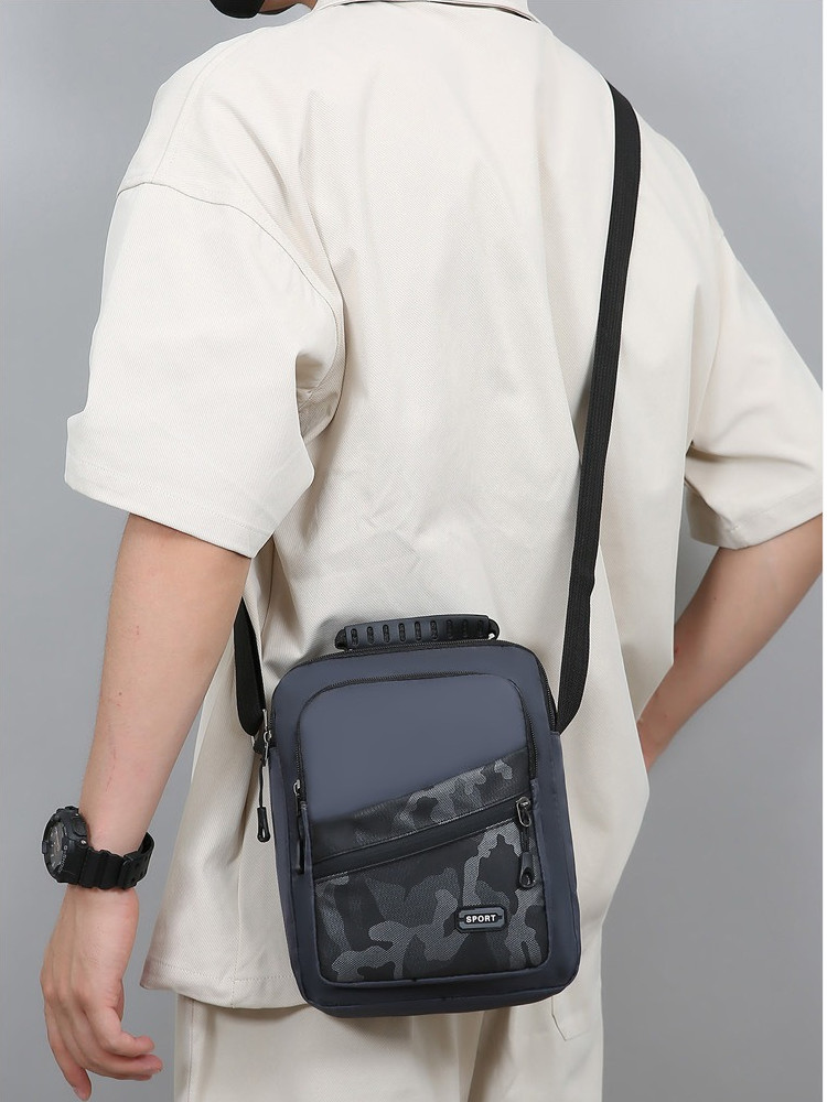 Men’s Navy Handbag Shoulder Bag Crossbody Casual Camouflage Style