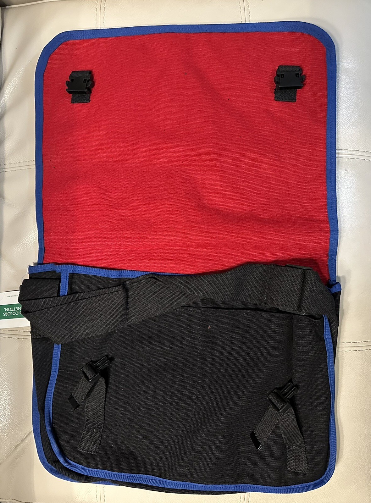 Colors De Benetton Shoulder Strap Briefcase Messenger Bag NEW with Tags