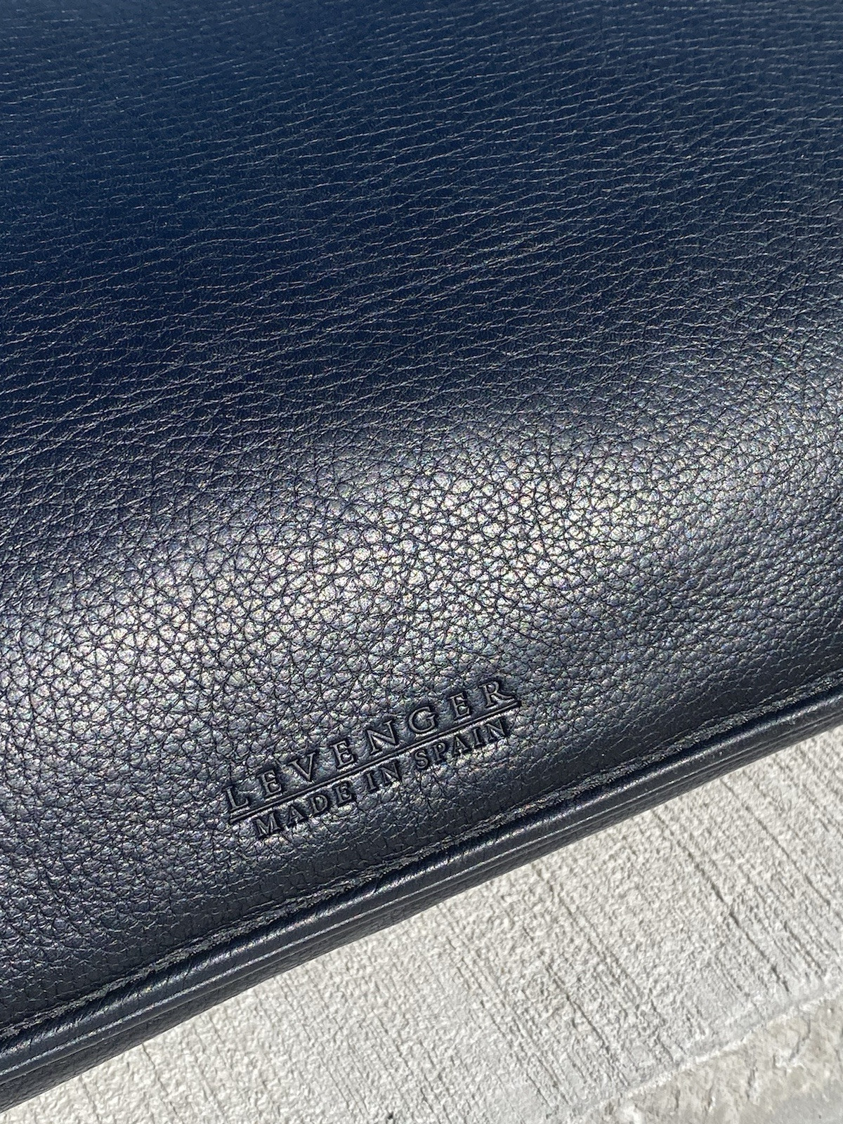 Levenger Leather Bag Portfolio Attache Made In Spain Briefcase Envelope Unisex