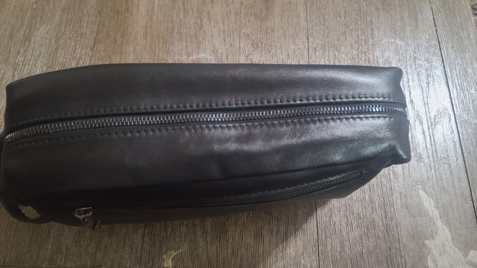 NWOT MASSEI VACCHETTA MARIO LUXURY LEATHER BLACK DOPP KIT HANDMADE ITALIAN