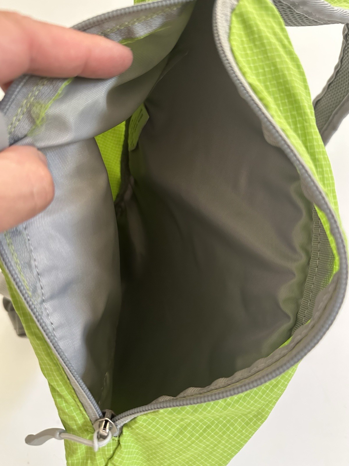 Eddie Bauer Sling Backpack Lime Green Ripstop Crossbody Shoulder Hiking Travel