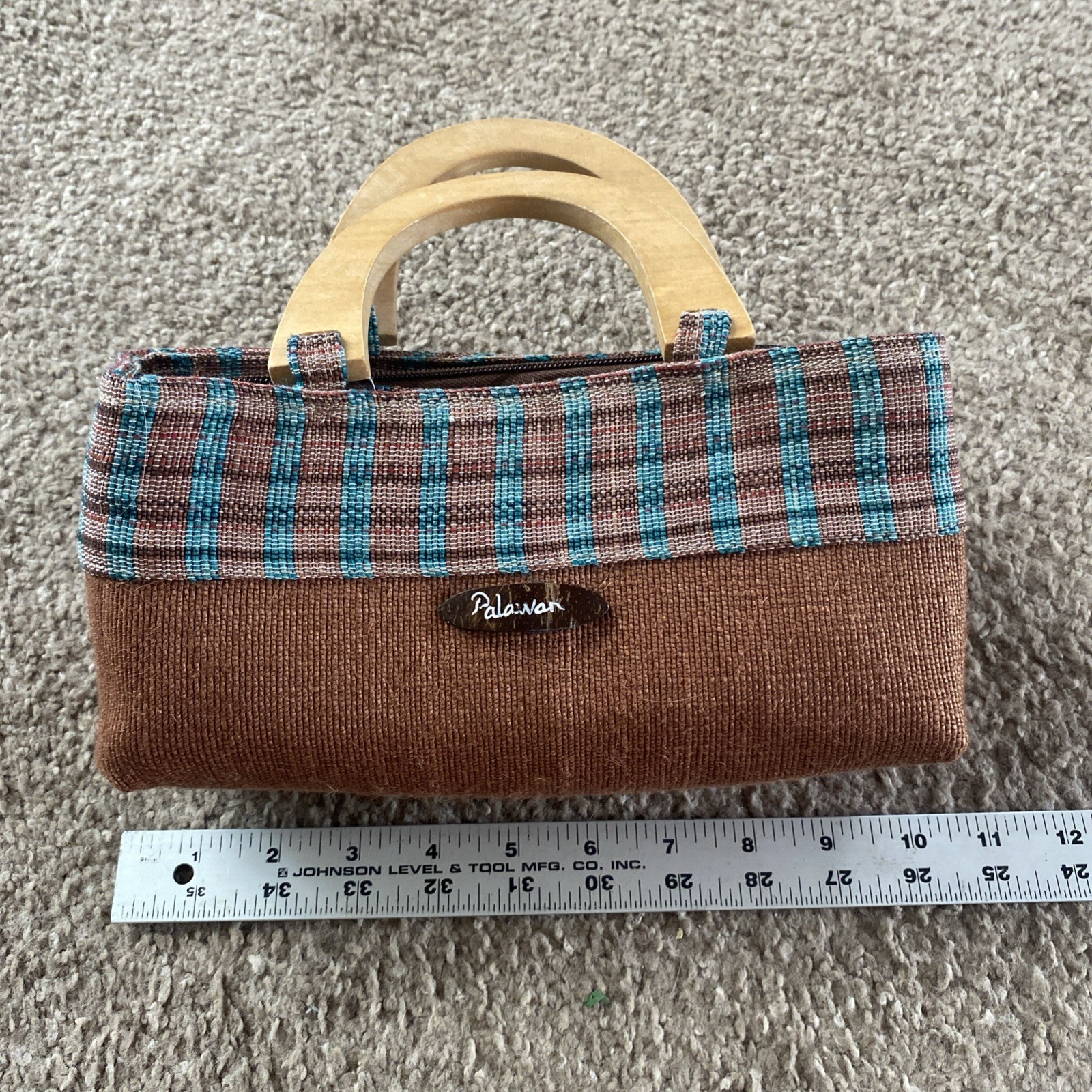 New Handmade Souvenir Wood Handle Purse Bag Philippines Palawan