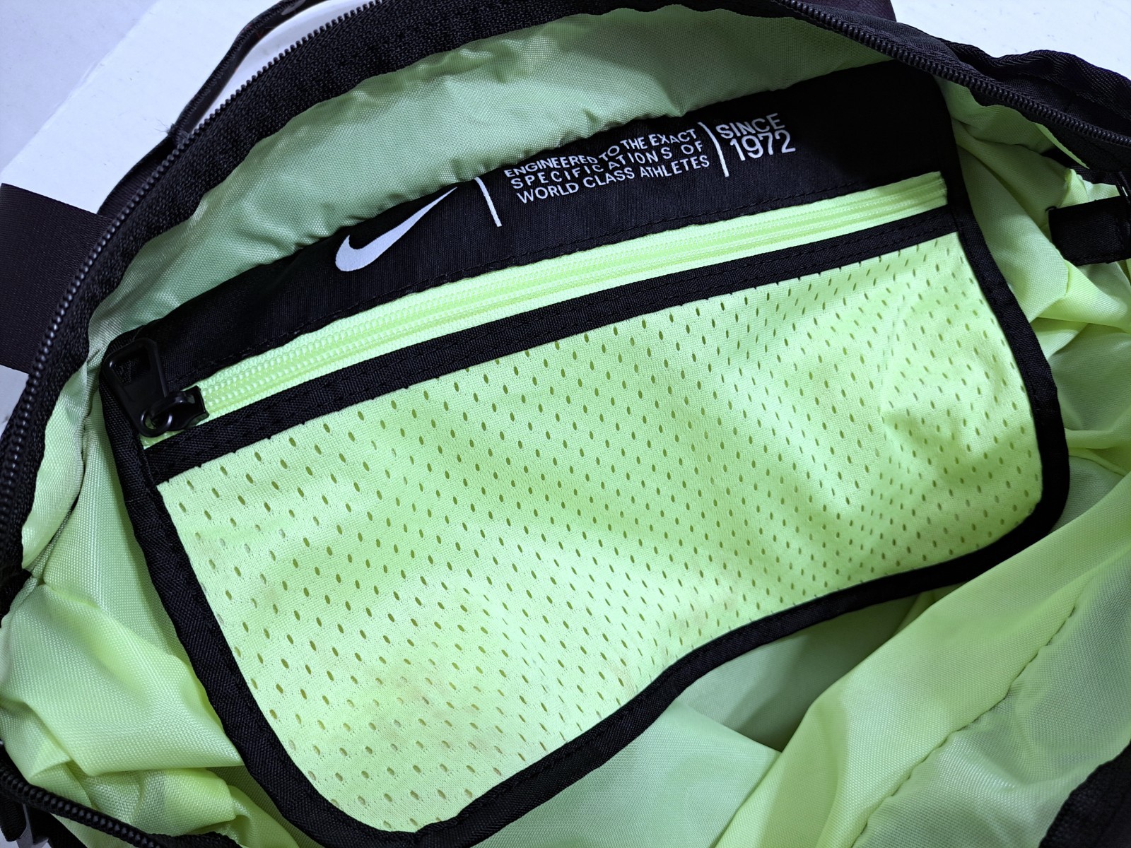 Nike Legend Track Tote Bag With Snap Button Black Red BA4509