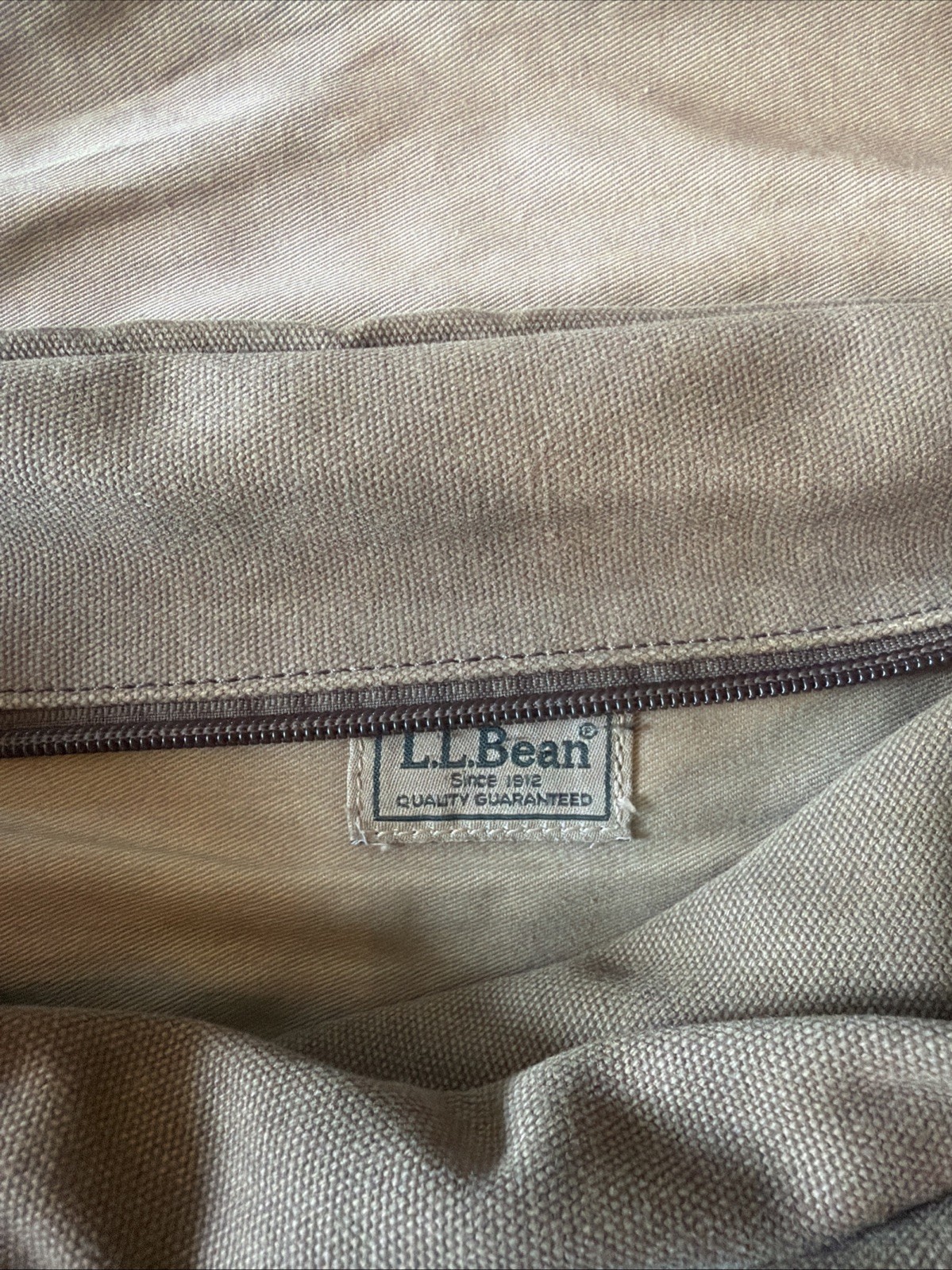 Vintage LL Bean Messenger Bag Canvas Leather Field Bag Cross Body Purse