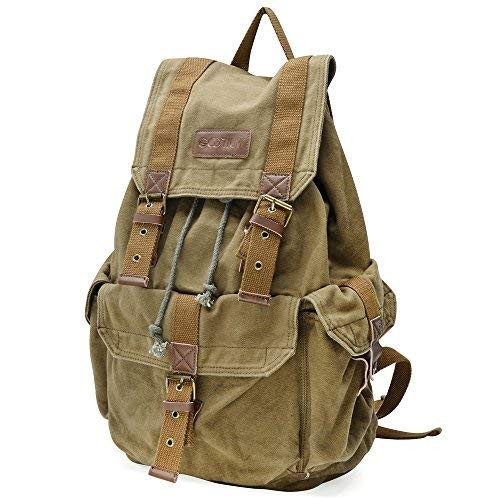 High Density Thick Canvas Backpack Rucksack – Field Tan, Large Size