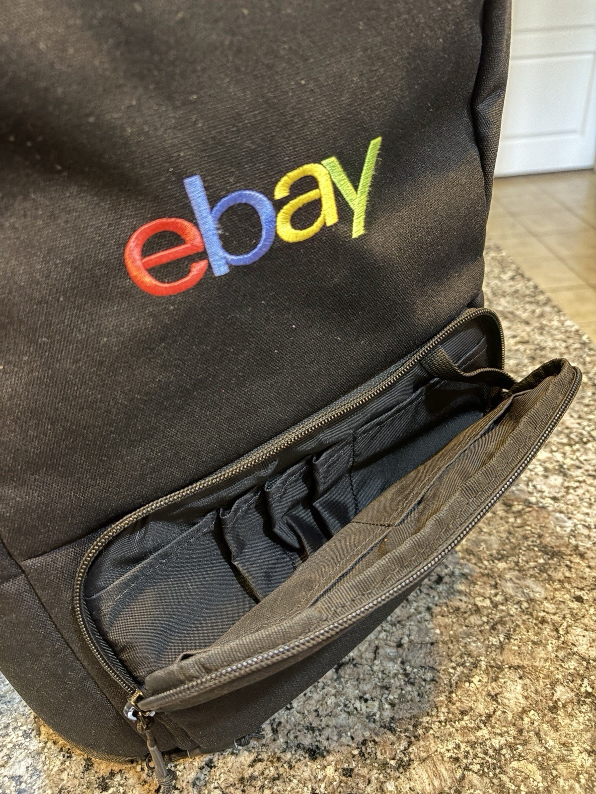 Brevite Backpack Ebay Logo Black Laptop Commuter School Work Travel Reseller 16″