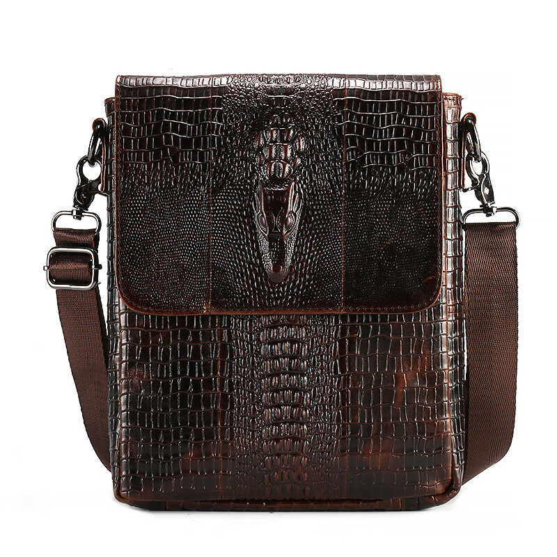 Genuine Leather Men’s Shoulder Bag Crossbody Bag 8″ Messenger Bag New