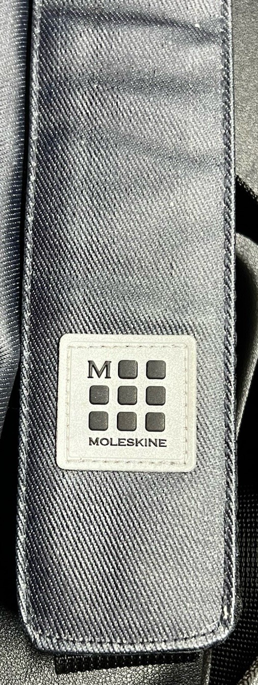 Moleskine Nomad Laptop Messenger Bag Black Blue Denim 14x12x4”