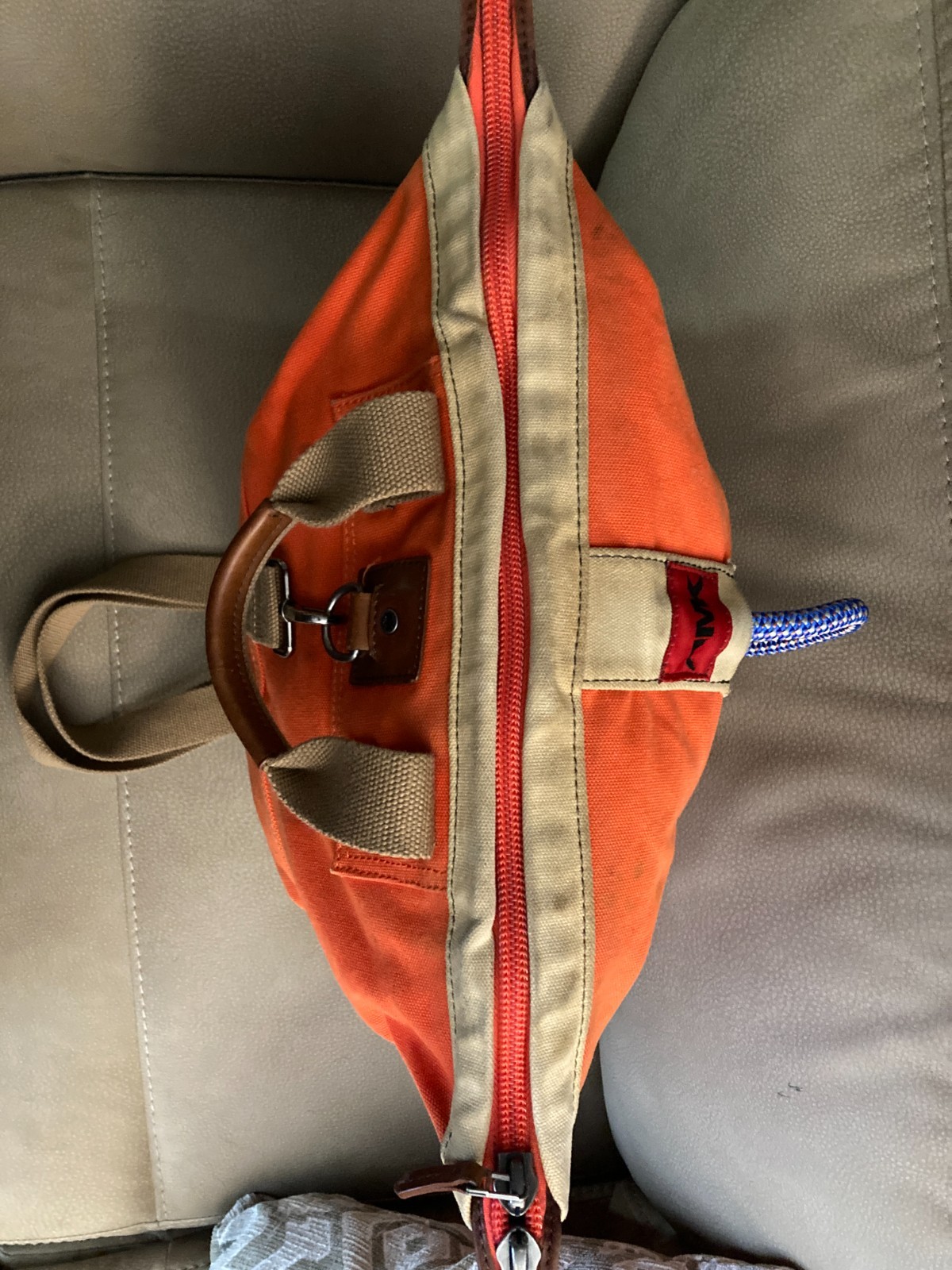 VINTAGE MOUNTAIN KHAKIS_HERITAGE CANVAS_RUCKSACK/GEAR BAG_HARVEST ORANGE & KHAKI