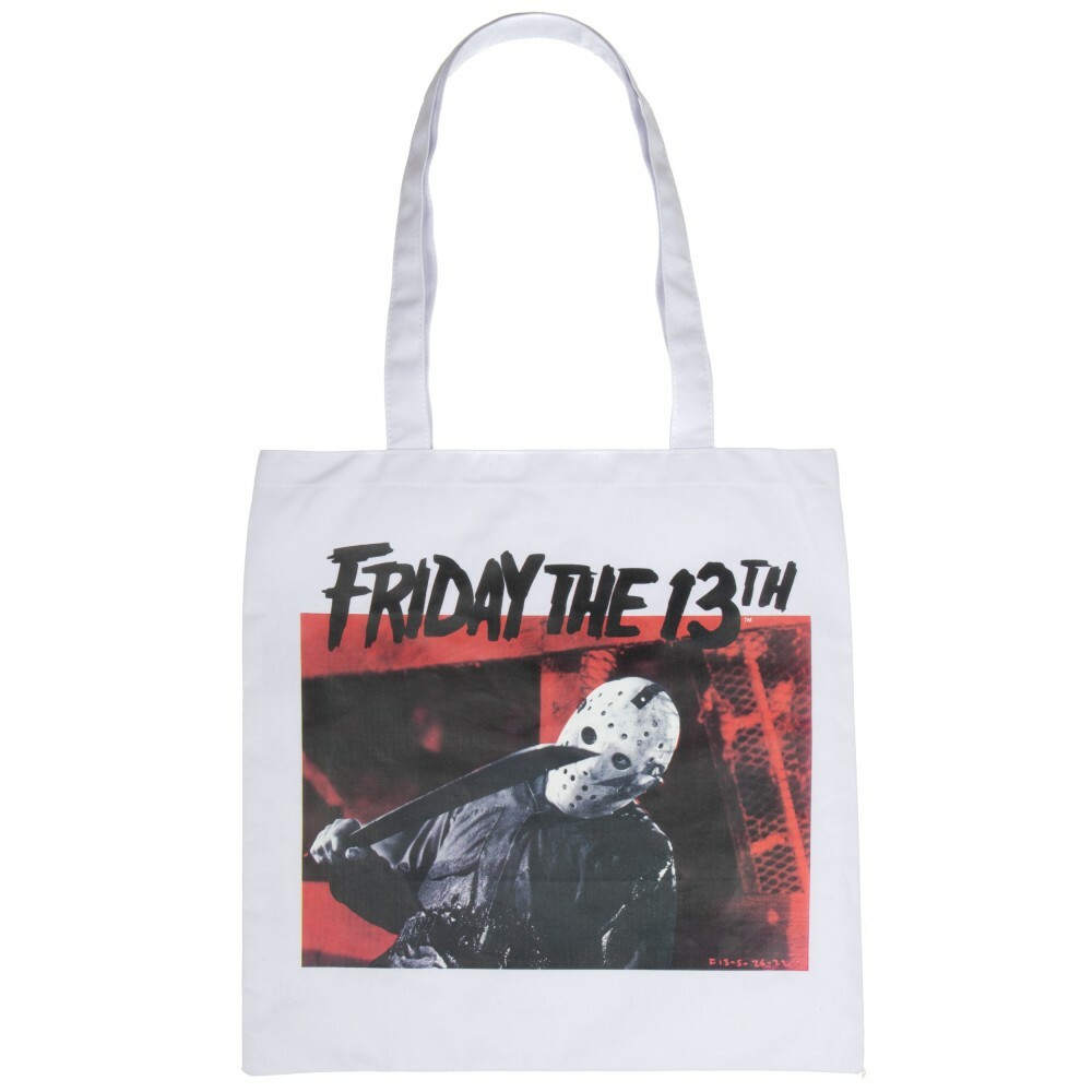 Friday The 13th Jason Tote Bag Reusable Grocery Trick or Treat Horror Movie Sack